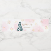 ピンクベビーベビーシャワー外は寒い ペットボトルラベル (シングルラベル)