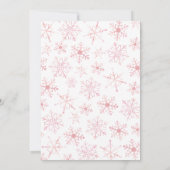 ピンクベビーベビーシャワー外は寒い 招待状 (裏面)