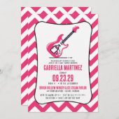 ピンクベビーロックベビーシャワー招待状 招待状 (正面/裏面)