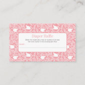 ピンクベビーヴィンテージスワンズおむつラッフル エンクロージャーカード (正面)