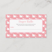 ピンクベビーヴィンテージスワンズおむつラッフル エンクロージャーカード (正面)