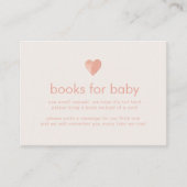 ピンクベビー入りハート用書籍 エンクロージャーカード (正面)