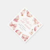 ピンクベビー外は寒いベビーシャワー招待状 スタンダードカクテルナプキン (角)