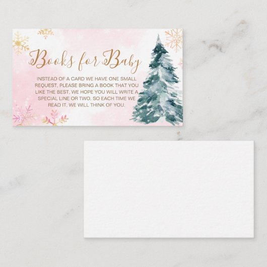 ピンクベビー寒い外のベビー エンクロージャーカード (正面/裏面)