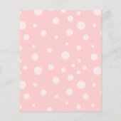 ピンクベビー恐竜2ndバースデーバジェット招待状 (裏面)