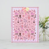 ピンクベビー紙レースと真珠 (スタンド正面)