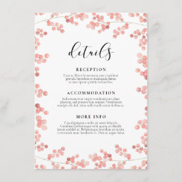 ピンクベビー結婚ズ・ブレスのゲスト情報 エンクロージャーカード