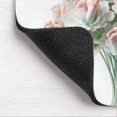 ピンクベビー足フローラブーケ マウスパッド (コーナー)