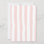 ピンクベビー開花シャワー招待状 招待状 (裏面)