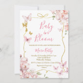 ピンクベビー開花フローラ招待状 招待状 (正面)