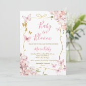 ピンクベビー開花フローラ招待状 招待状 (スタンド正面)