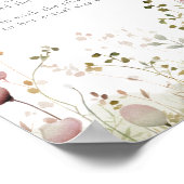 ピンクベビー開花山花腹の推量ゲーム ポスター (角)