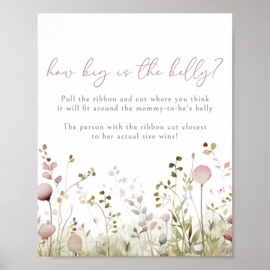 ピンクベビー開花山花腹の推量ゲーム ポスター (正面)