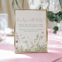 ピンクベビー開花山花腹の推量ゲーム ポスター