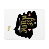 ピンクベモダンイマバレンタインのカップル磁石 マグネット (横)