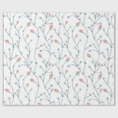 ピンクベリかわいらしーつる植物フローラプレゼント ラッピングペーパー (フラット)