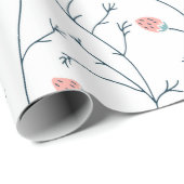 ピンクベリかわいらしーつる植物フローラプレゼント ラッピングペーパー (ロールコーナー)