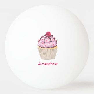 ピンクベリーカップケーキ 卓球ボール