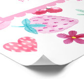 ピンクベリースイートスイートスイートスイートスイートベビーシャワーへようこそ ポスター (角)