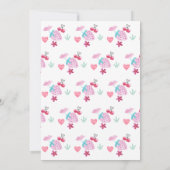 ピンクベリースイートスイートスイートスイートハートバレンタインベビーシャワー 招待状 (裏面)