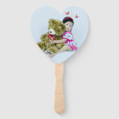 ピンクベリースイートストロベリー誕生日ガールフォト ハンドファン (裏面)