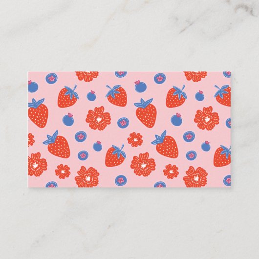 ピンクベリースイート開花&ベリーブズベビー エンクロージャーカード (裏面)