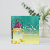 ピンクベリーズメイスンジャー春ピクニックブライダルパーティ 招待状 (スタンド正面)