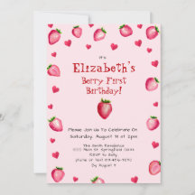 ピンクベリーファースト誕生日ストロベリカスタムー写真