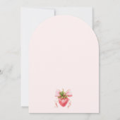 ピンクベリーファースト誕生日招待状 招待状 (裏面)