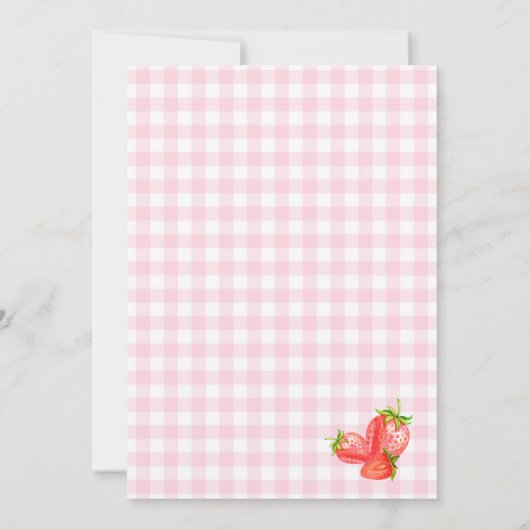 ピンクベリーファースト誕生日 招待状 (裏面)