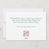 ピンクベリーフローラフォトクリスマスカード シーズンカード (裏面)