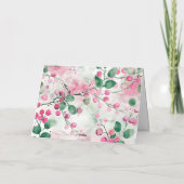 ピンクベリー写真フローラクリスマスカード シーズンカード (裏面)