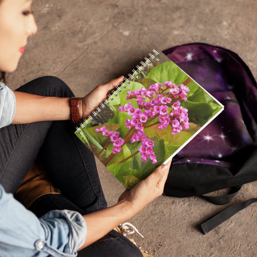 ピンクベルジェニア花フローラ手帳 ノートブック