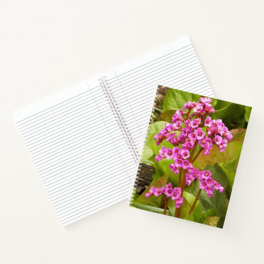 ピンクベルジェニア花フローラ手帳 ノートブック (内部)