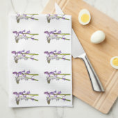 ピンクベル生地パターン。 キッチンタオル (四つ折り)