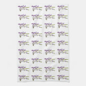 ピンクベル生地パターン。 キッチンタオル (縦)