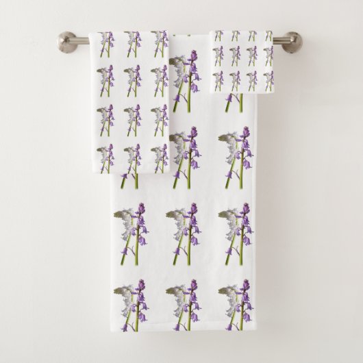 ピンクベル生地パターン。 バスタオルセット (インサイチュ)