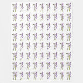 ピンクベル生地パターン。 フリースブランケット (正面)