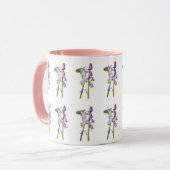 ピンクベル生地パターン。 マグカップ (正面左)