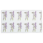 ピンクベル生地パターン。 枕カバー (正面右)