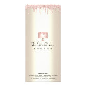 ピンクベーカリーケーキグリッターパティシシェフメニュー金ゴールド ラックカード (裏面)