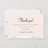 ピンクベーカリーケーキ気に指示カード ノートカード (裏面)