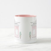 ピンクベーカリーショップマグ | ストアフロントイラストレーション マグカップ (中央)