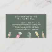 ピンクベーカリーフード調理師パーソナルシェフケータリング 名刺 (裏面)