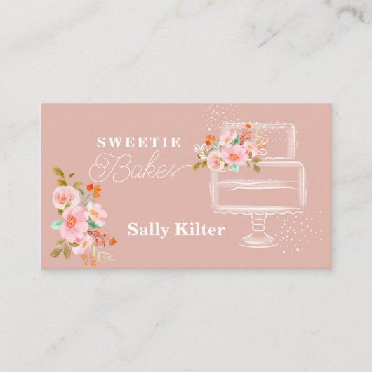 ピンクベーキングと料理のケーキ焼き 名刺 (正面)