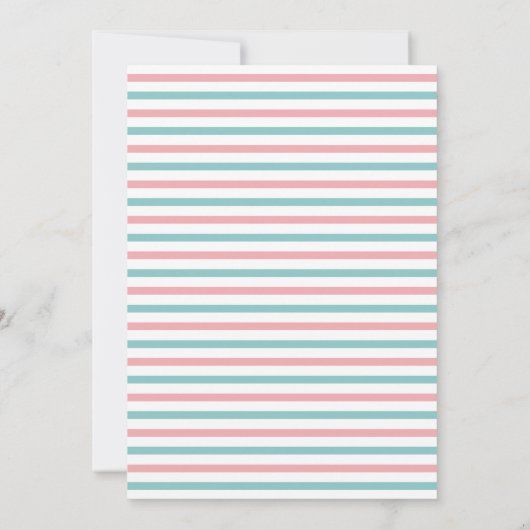 ピンクベーキング誕生日パーティー 招待状 (裏面)