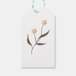 ピンクベージュの美しい感謝タグ ギフトタグ