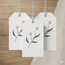 ピンクベージュの美しい感謝タグ ギフトタグ