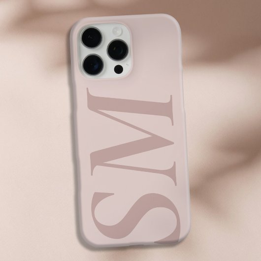 ピンクベージュエレガントイニシャルモノグラはっきりしたム Case-Mate iPhoneケース