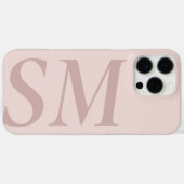 ピンクベージュエレガントイニシャルモノグラはっきりしたム Case-Mate iPhoneケース (裏面 (横))